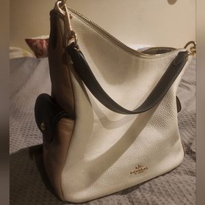 Coach Pennie Shoulder bag in colorblock.